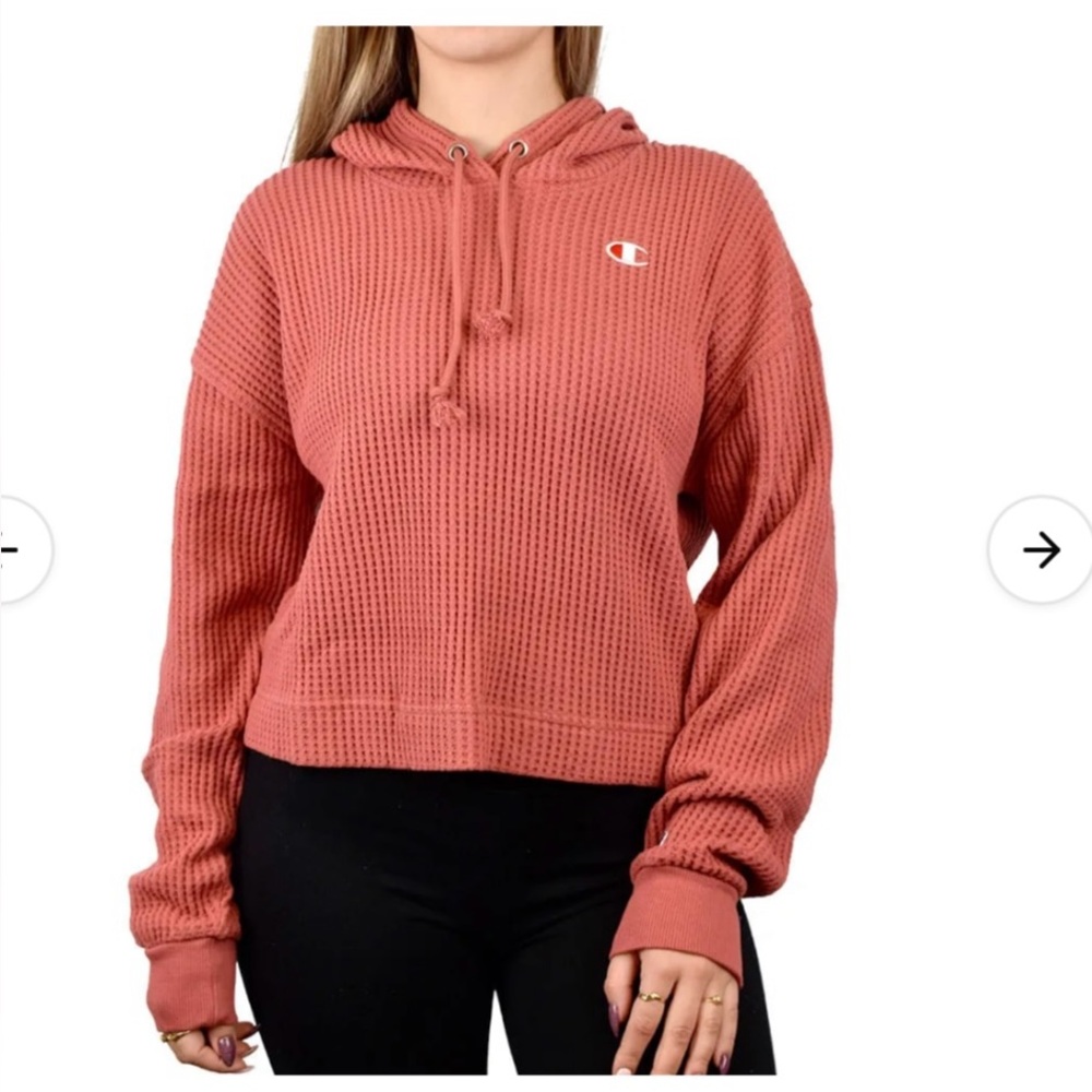 Champion rust colored waffle knit sweater